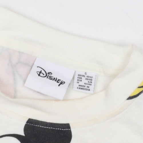 Disney Women's White Cartoon Pullover Sweatshirt Size S
