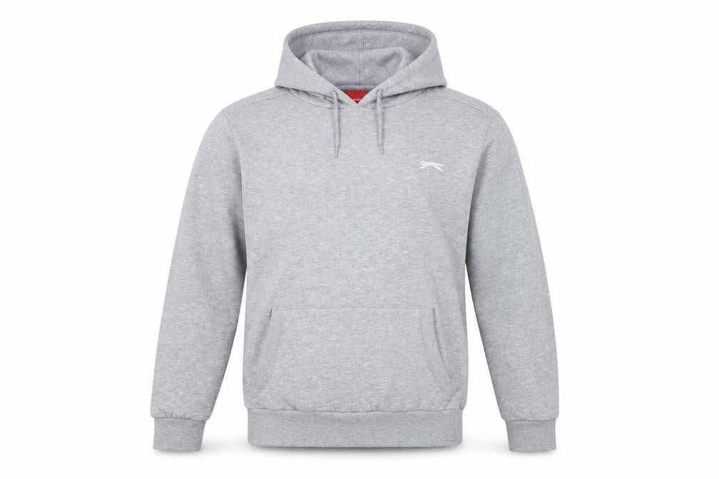 Front view of Slazenger Men's Grey Pullover Hoodie S