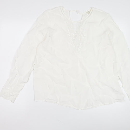 River Island Women's White Blouse Size 16