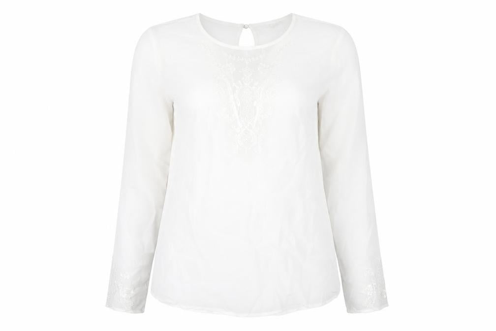 Front view of River Island Women's White Blouse, size 16