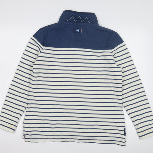 Brakeburn Blue Striped Henley Sweatshirt, Women’s Size 12