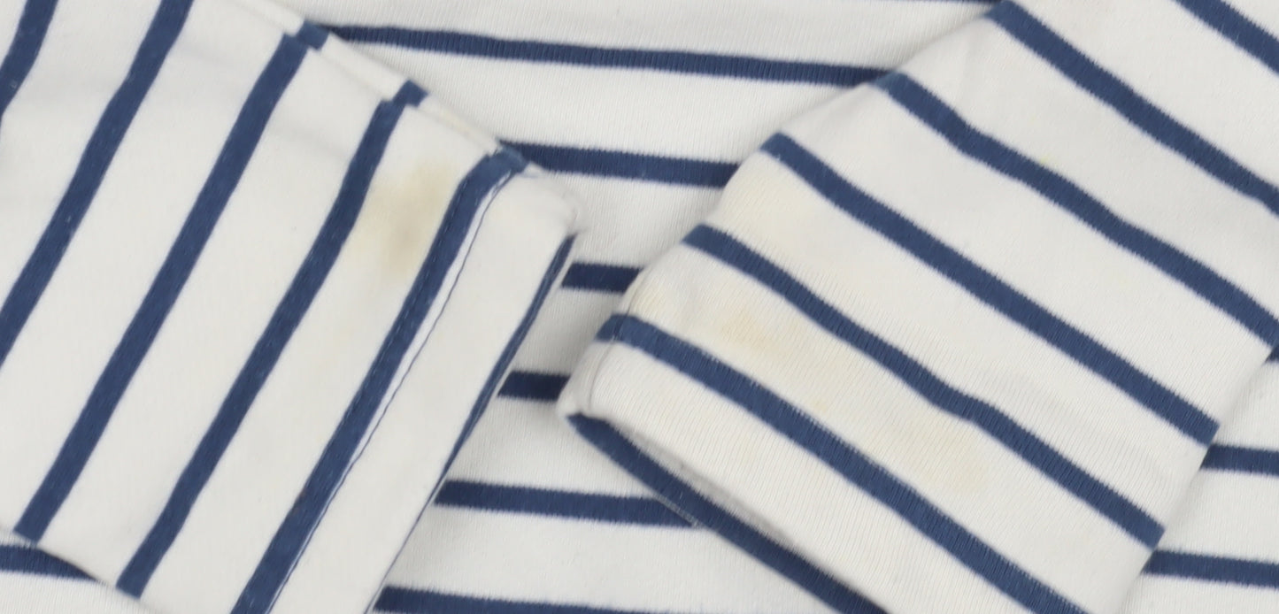 Brakeburn Blue Striped Henley Sweatshirt, Women’s Size 12