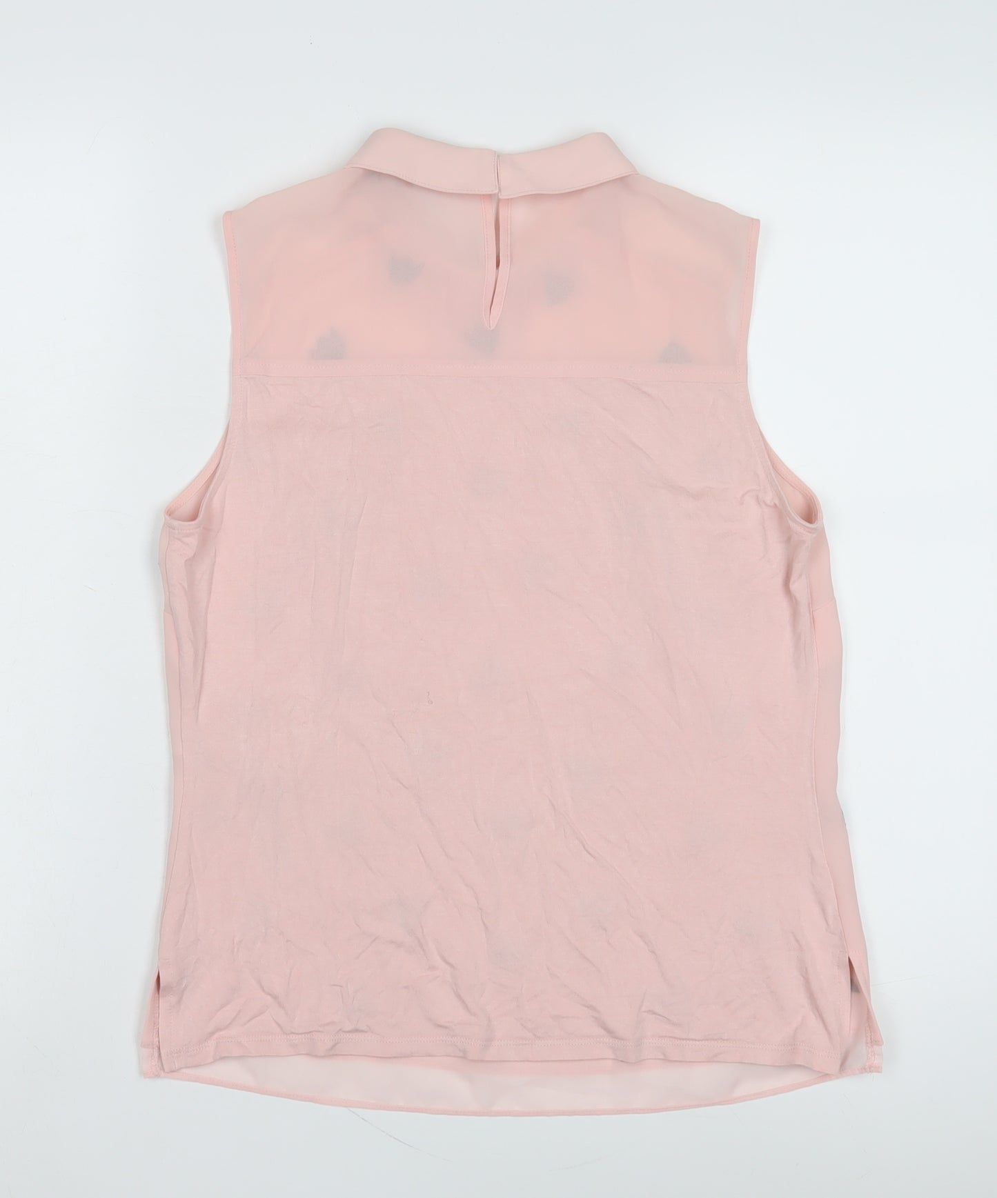 Principles Pink Collared Sleeveless Blouse - Size 10