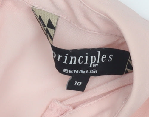 Principles Pink Collared Sleeveless Blouse - Size 10
