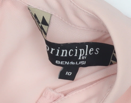 Principles Pink Collared Sleeveless Blouse - Size 10
