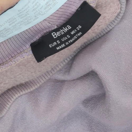 Bershka Women's Purple Sweatshirt, S, Casual Wear