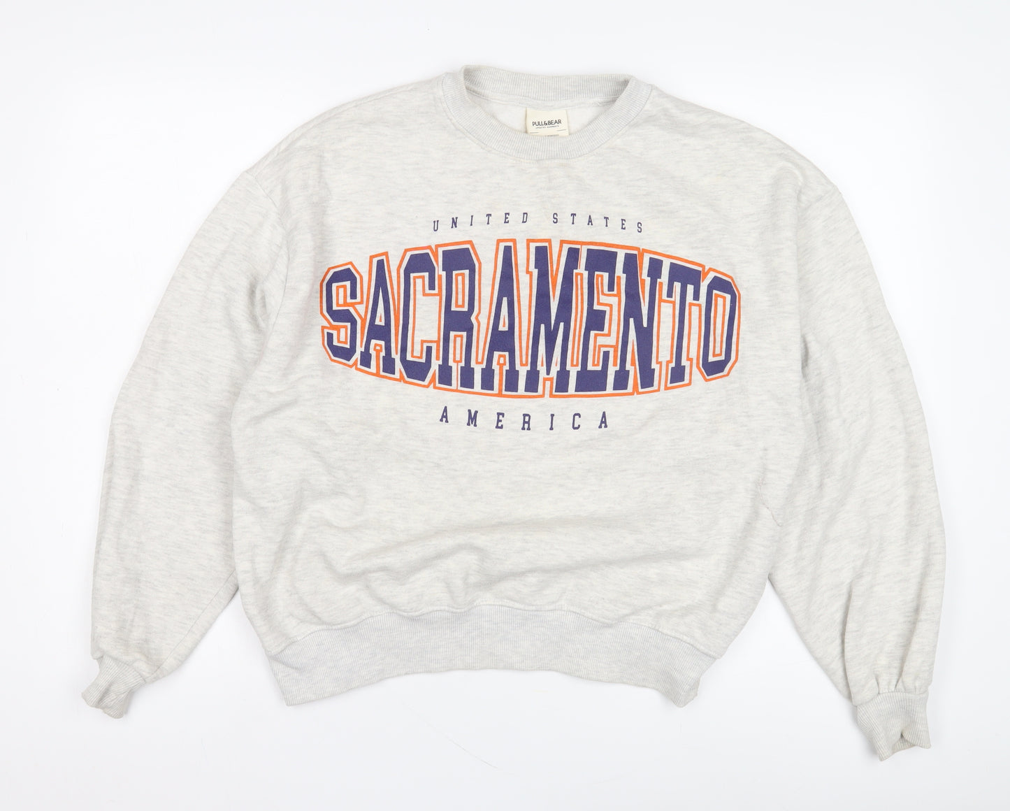 Pull & Bear Men's Grey Sacramento Graphic Sweatshirt