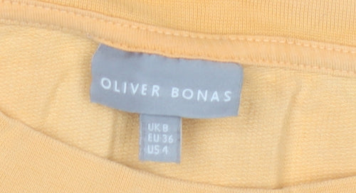 Oliver Bonas Women’s Yellow Pullover Sweatshirt, Size 8