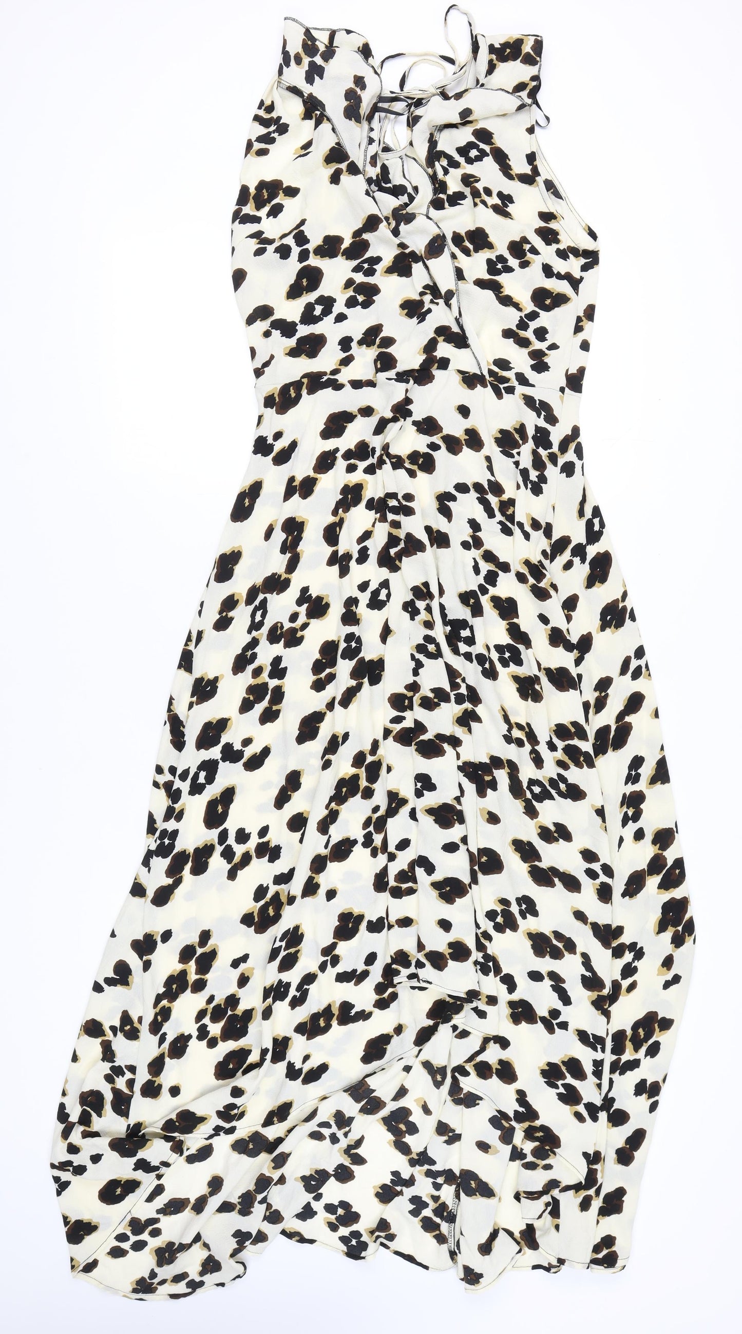 AX Paris Women's Multicoloured Animal Print Halter Dress