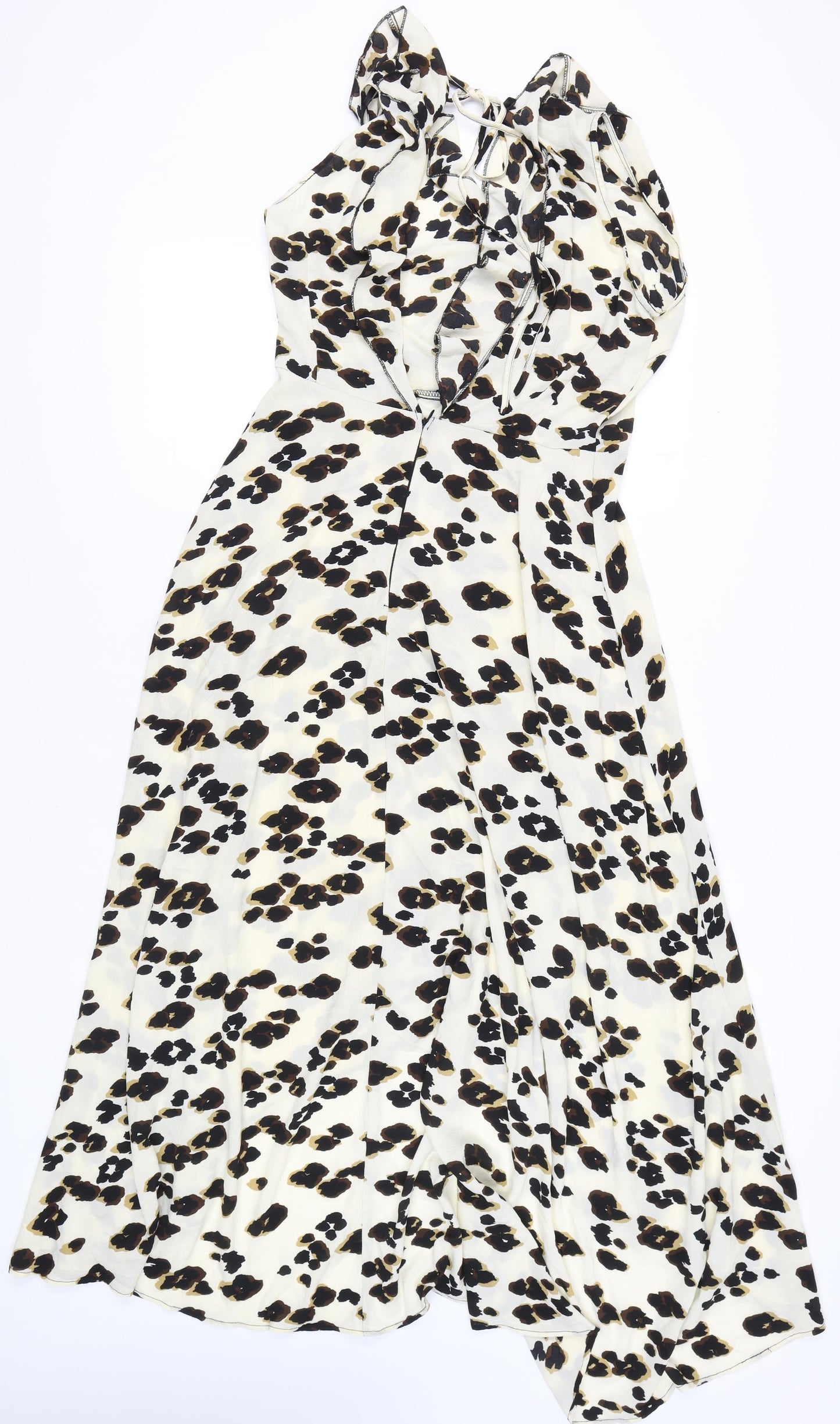 AX Paris Women's Multicoloured Animal Print Halter Dress