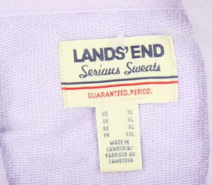 Lands' End Women's Purple XL Pullover Sweatshirt