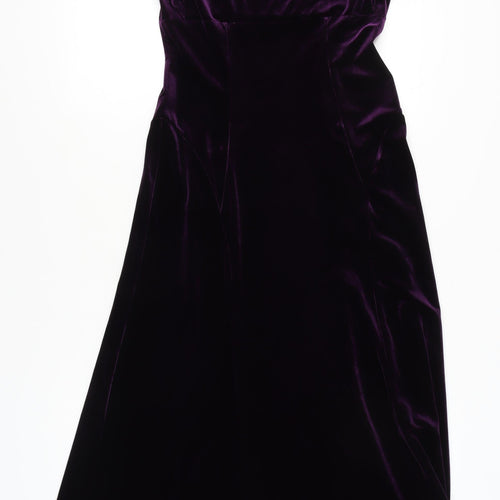 Marks and Spencer Women's Purple Midi Fit & Flare Dress