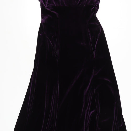 Marks and Spencer Women's Purple Midi Fit & Flare Dress