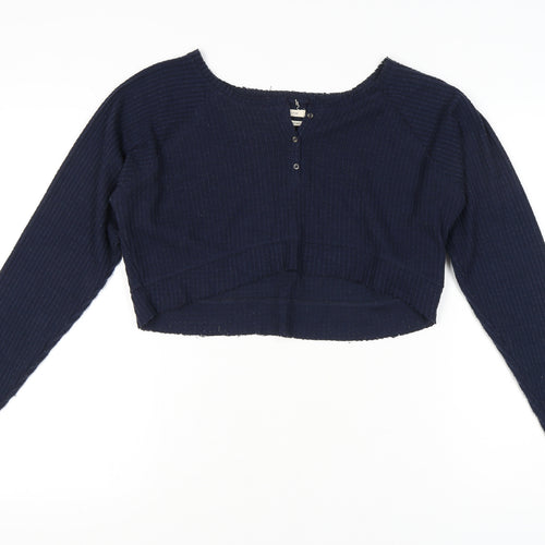 Urban Outfitters Women's Blue Cropped Blouse, Size S