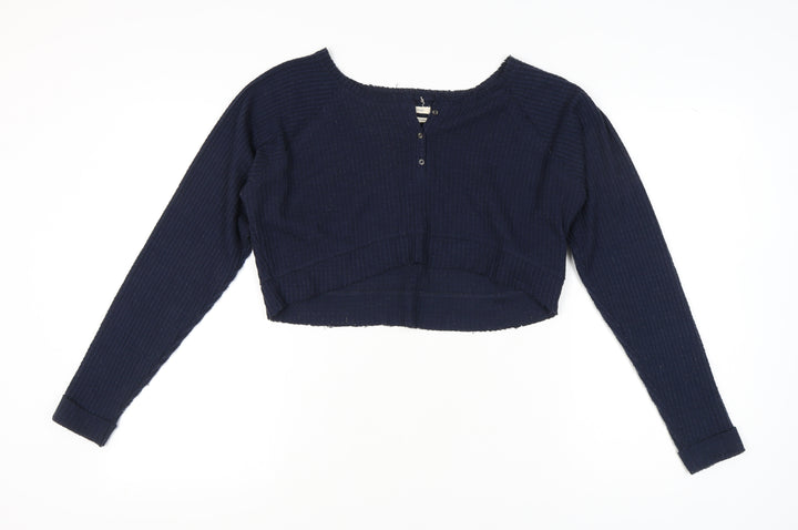 Urban Outfitters Women's Blue Cropped Blouse, Size S