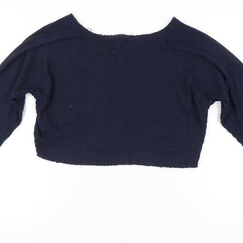Urban Outfitters Women's Blue Cropped Blouse, Size S