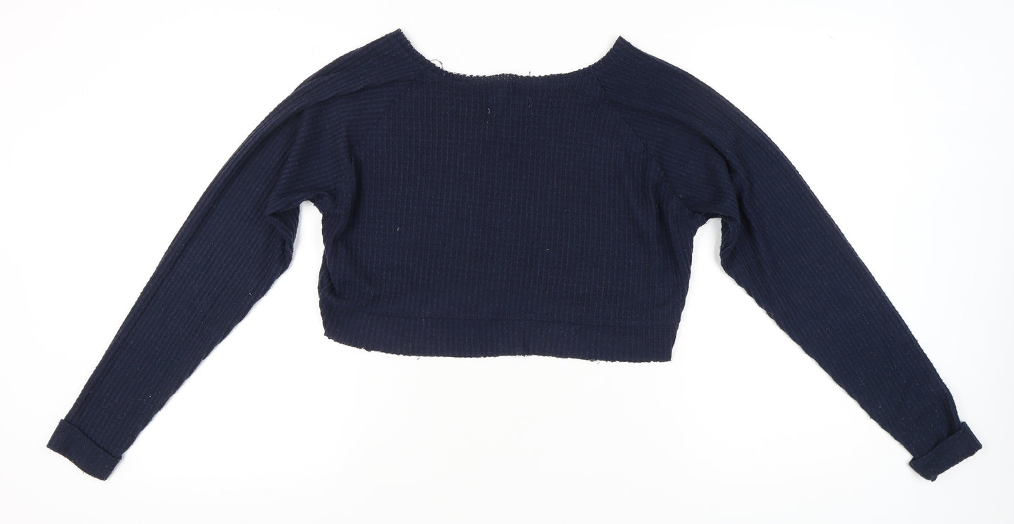 Urban Outfitters Women's Blue Cropped Blouse, Size S