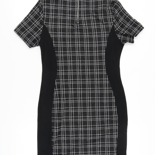 Select Women's Black Check Sheath Dress Size 12