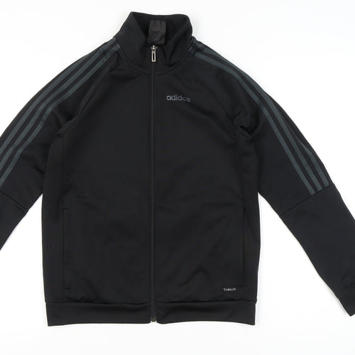 Adidas Boys Black Full Zip Sweatshirt 11-12 Years