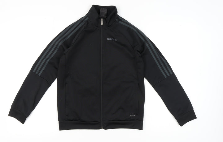 Adidas Boys Black Full Zip Sweatshirt 11-12 Years