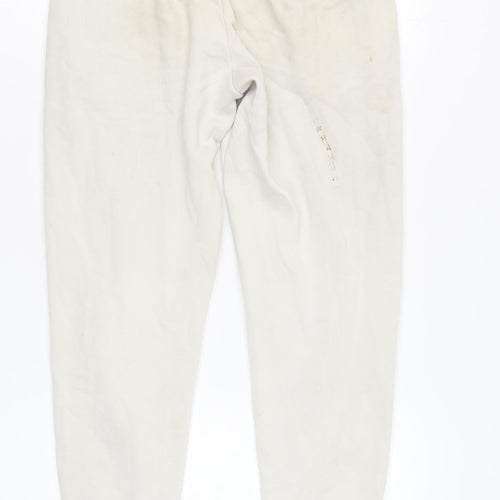 Puma Men's White Jogger Trousers S, Cotton Blend, Activewear