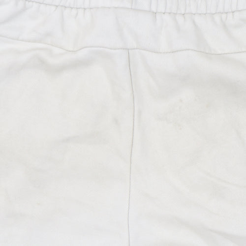 Puma Men's White Jogger Trousers S, Cotton Blend, Activewear