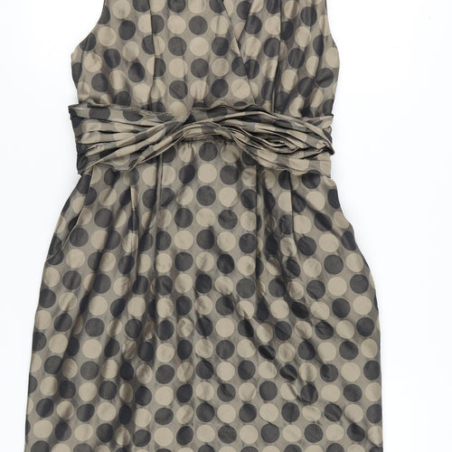 Phase Eight Women's Beige Polka Dot Dress Size 14