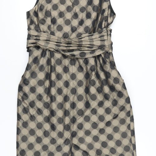 Phase Eight Women's Beige Polka Dot Dress Size 14