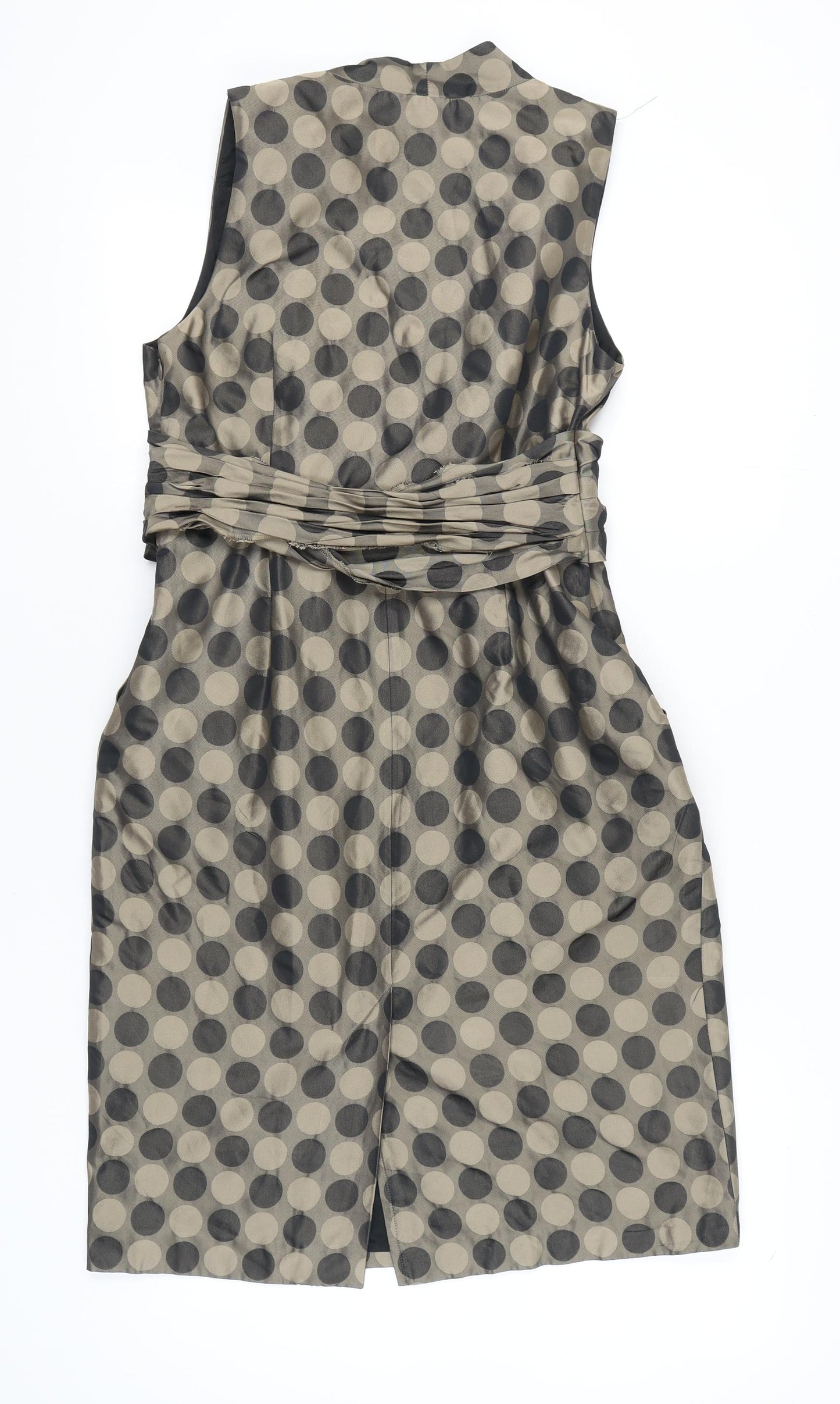 Phase Eight Women's Beige Polka Dot Dress Size 14