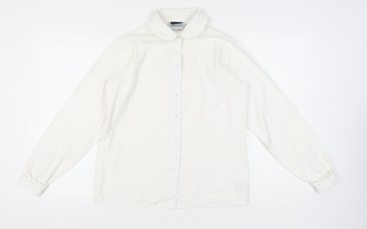 Fashion Sprit Women’s White Blouse, Size 14, Casual Wear