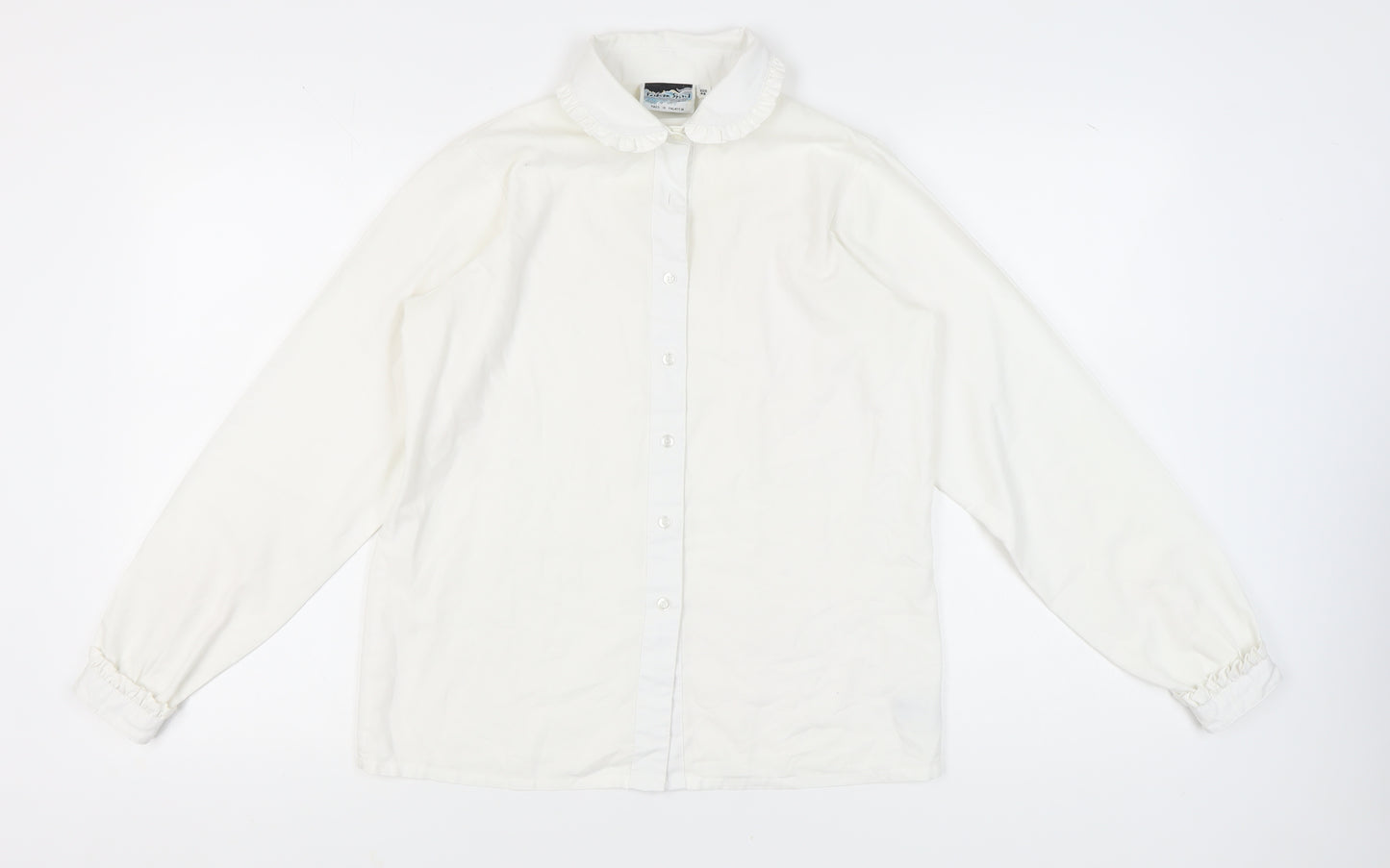 Fashion Sprit Women’s White Blouse, Size 14, Casual Wear