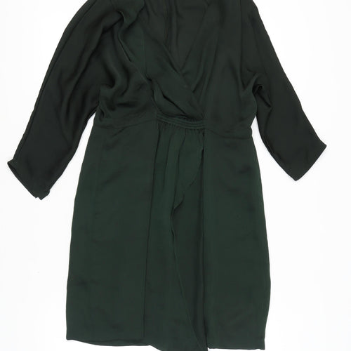 Gap Women's Green Dress, Size 14, Elegant V-Neck Design