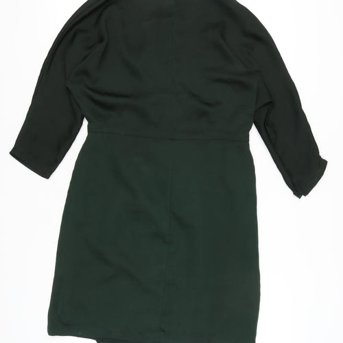 Gap Women's Green Dress, Size 14, Elegant V-Neck Design