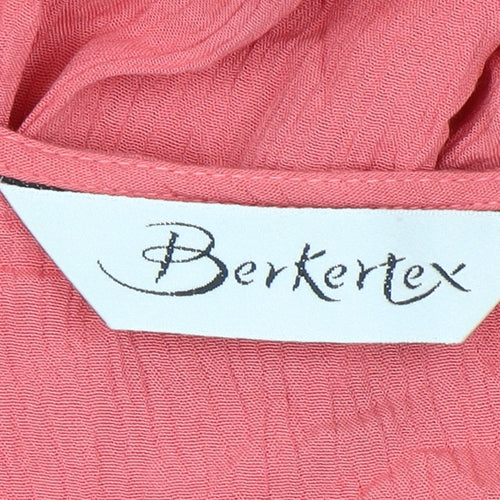 Berkertex Women's Pink Sleeveless Button Dress, Size 12