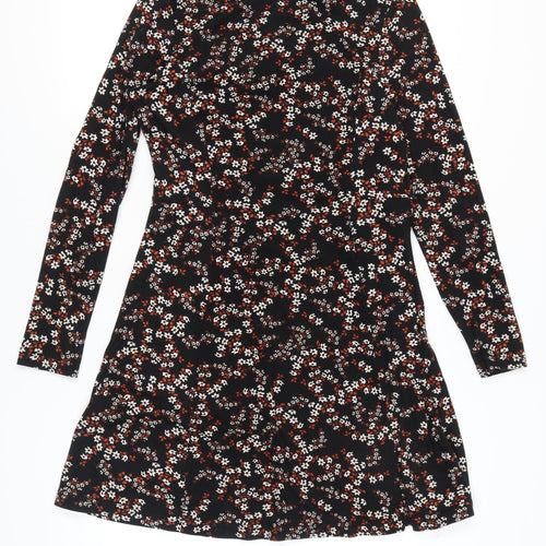 New Look Women's Black Floral Dress Size 14