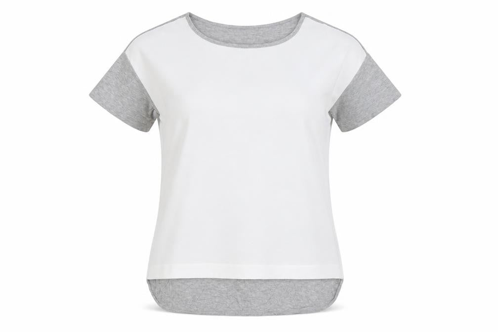 Front view of French Connection Women's Grey XS Crew Neck T-Shirt