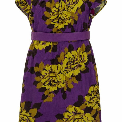 Boden Women's Purple Floral Dress, Size 12, Excellent