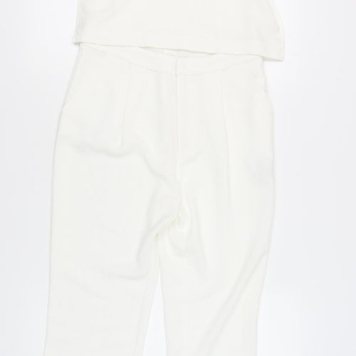 Zara Women's White Jumpsuit Short Sleeve Size S