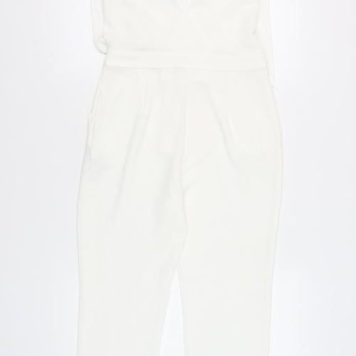 Zara Women's White Jumpsuit Short Sleeve Size S