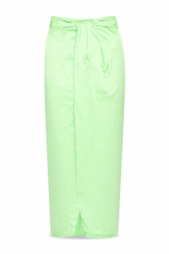 Front view of Zara Women's Long Green Skirt XS