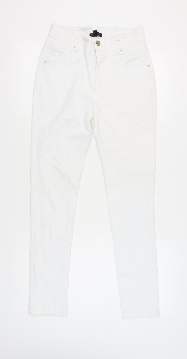 QED London Women's White Skinny Jeans Size 10