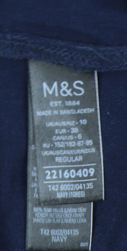 Marks and Spencer Blue Sleeveless Denim Dress - Size 10