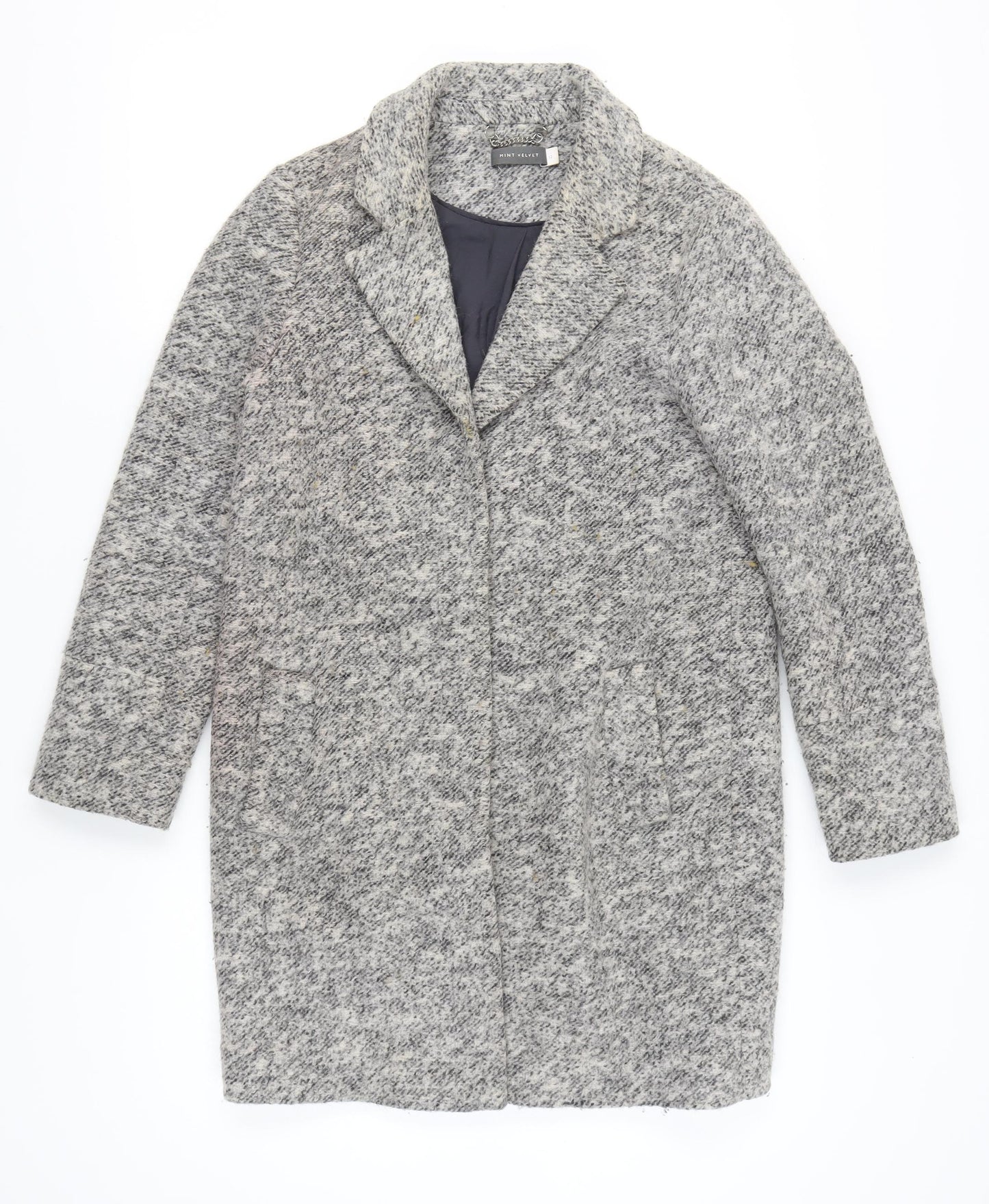 Mint Velvet Women's Grey Overcoat Size 12