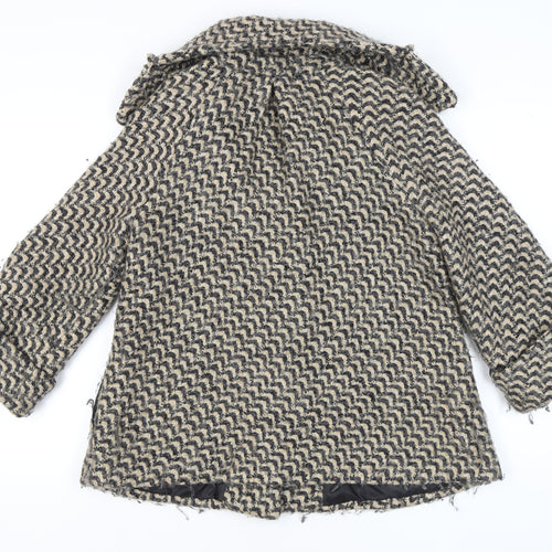 Darling Women's Multicoloured Tweed Coat, Size M, Button Accents