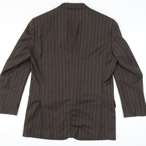 T.M Lewin Men's Brown Striped Wool Blazer 44R