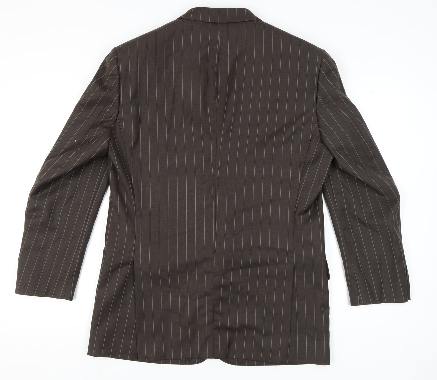 T.M Lewin Men's Brown Striped Wool Blazer 44R