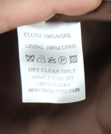 T.M Lewin Men's Brown Striped Wool Blazer 44R