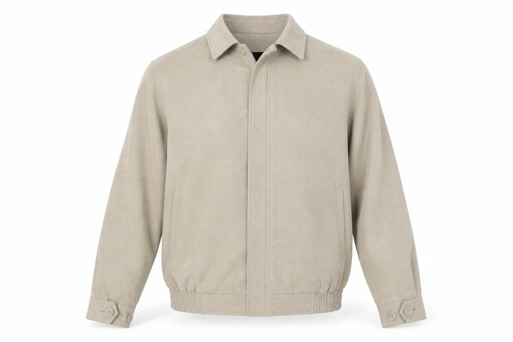 Front view of BHS Men's Beige Basic Jacket, size L, 41-43", Casual