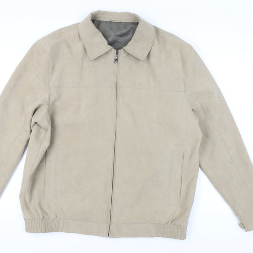 BHS Men's Beige Basic Jacket, Size L 41-43", Casual