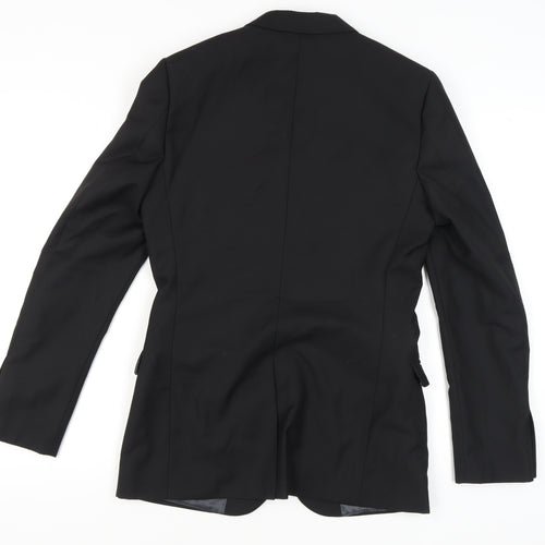 Topman Men's Black Slim Fit Blazer, Size 36L